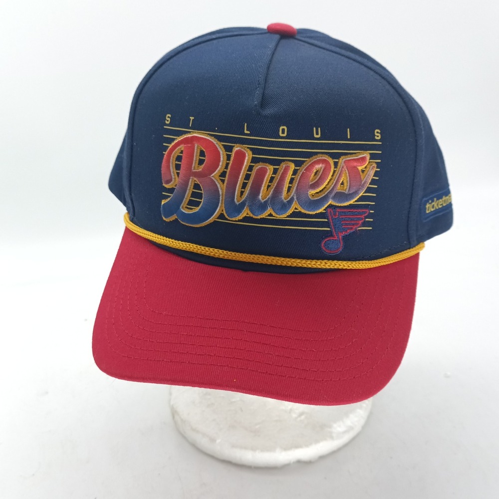 St Louis Blues Melonwear Ticketmaster Rope Snapback Hat Navy Blue Red #2